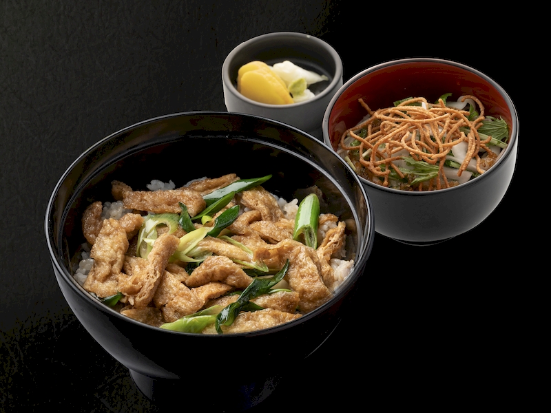 Deep fried tofu Bowl (with mini soba)